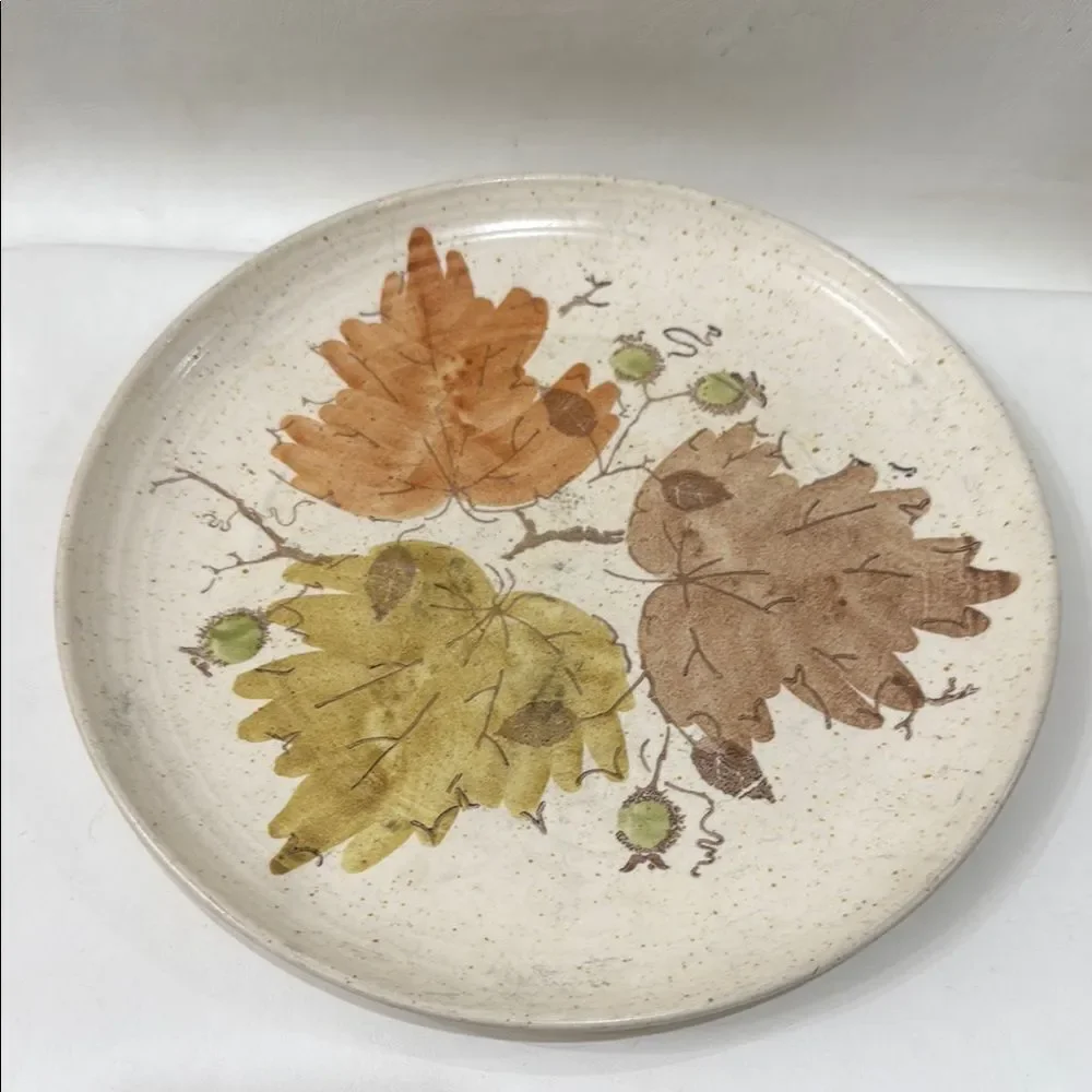 Poppytrail Woodland Gold Brown Orange Autumn Leaf Dinnerware Hand Decorated Set
